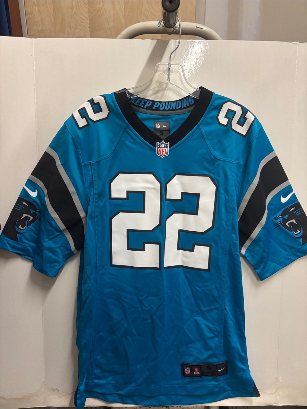 Nike Carolina Panthers #22 Teal Football Jersey